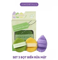 Bông Mút Rửa Mặt Bọt Biển AMORTALS Hình Giọt Nước Hỗ Trợ Làm Sạch Da Mặt