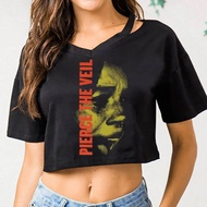 Pierce the Veil Women's Cropped Graphic Tee - Manga-Inspired Gothic 2000s Fashion