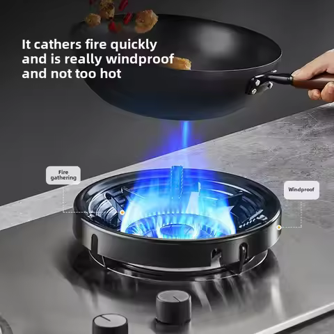 Universal 8 openings Kitchen Gas Wok Ring Stove Burner Covers Holder Wok Support Rack Anti slip Wind