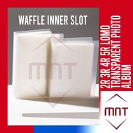 [MNT] Transparent Album WAFFLE INNER Slots Matte Cover for 3R 4R 5R 2R Lomo Polaroid Photo Album Min