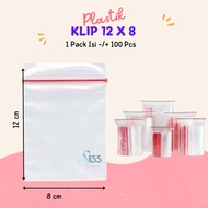 Plastic Clip 8x12 Ziplock Zipper 12x8 CM