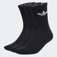 adidas Lifestyle Trefoil Cushion Crew Socks 3 Pairs Unisex Black IJ5613