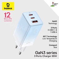 Baseus Adapter Charger GaN3 Pro Fast Charge 2C+U 65W Cable Type C