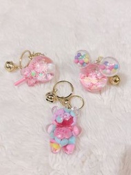 網紅 粉紅 鎖匙扣 彩虹 熊仔 幻彩 米奇 棒棒糖
