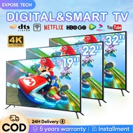 EXPOSE Smart TV 4K Digital TV 43/32/24/22/19 Inch LED Dolby Vision Audio 1080P With HDMI/VGA/USB
