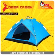 🔥MALAYSIA STOCK🔥 Deer Creek 3-4 Person Automatic Tent 2 Doors Outdoor Camping Picnic Hiking Lightweight Tent Khemah