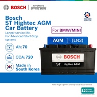 Bosch ST Hightec AGM LN3 DIN70 MF Car Battery for BMW 2 Series X1 MINI Countryman Clubman Paceman