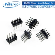 (10pcs) 2.54mm Iron Copper Header Double Row Pin 2.54mm 2* 2P 3P 4P 5P 6P 7P 8P 10P 11P 12P 13P 15P 