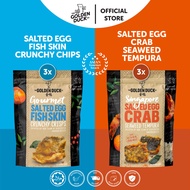 [Bundle of 6] 3 x Salted Egg Fish Skin &amp; 3 x Salted Egg Crab Seaweed Tempura Seaweed Snack 零食