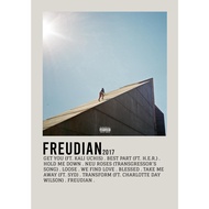 Poster Cover Album Freudian by ​Daniel Caesar famous singer for room/wall