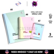 Spiral Memo Pad Spring Kertas Memo Note Book A7/A6 50'Sheet - (1's)