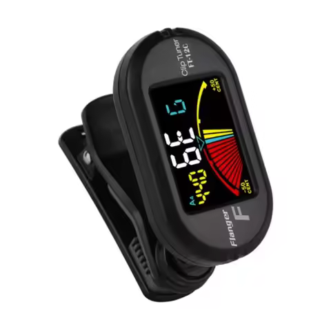 Flanger FT-12C Guitar Tuner Colorful Screen Chromatic Tuner with Clip Mount Display Tuner Guitar Bas
