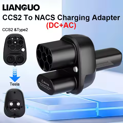 CCS2 Type2 to NACS EV Charger Adapter AC 32A DC 400A Car Charging 500V-1000V DC 110V-250V AC for Tes