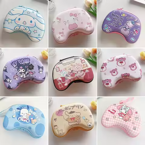 Cute Cartoon Game Controller Storage Bag For PS5 PS4 Xbox Switch Pro Gamepad Cover Box Portable Trav