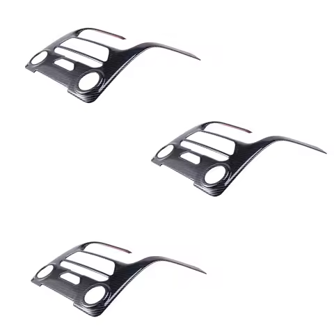 3X Carbon Fiber Center Console Panel Button Frame Cover Trim For Ford Ranger / Everest 2015-2021 Acc