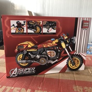 Huijilepin Avengers Captain America Iron Motorcycle Assembling Man Minifigure Educational Enlightenm