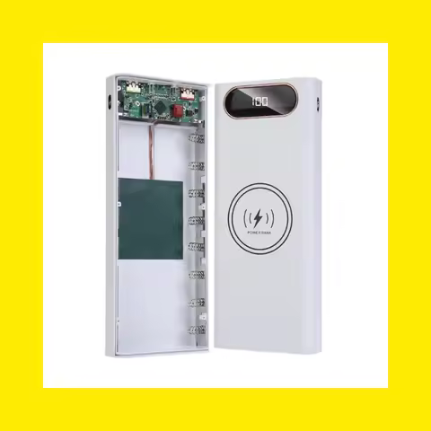 Portable 21700 with Flashlight Battery Charger Box Power Bank Holder DIY Shell Case Dual USB 8x21700