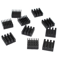 DGZZI Heatsink 10PCS 14x14x7mm Aluminium Radiator Cooling Fin with 3M-8810 Thermal Adhesive for Rasp