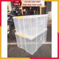 [in Stock] Square Plastic Bucket with Wheels 65L/90L/100L . 5371-5373