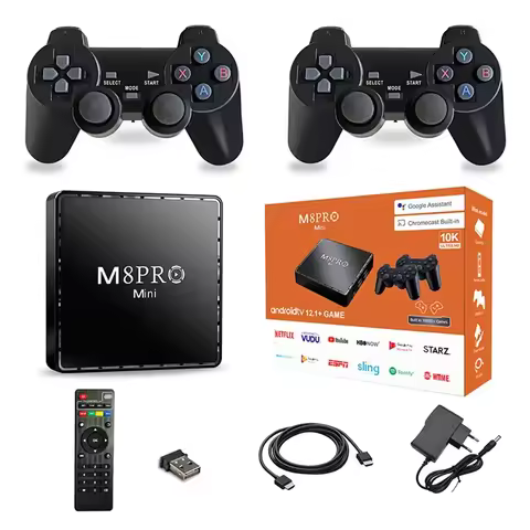 M8PRO MINI Game Stick Dual System 8K HD Arcade PSP N64 Family TV Mini Game Machine PS2 Handle Classi