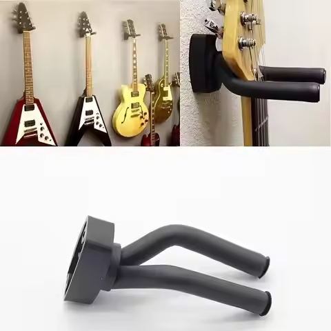 1pcs Alloy Wall-Mounted Guitar Rack – Hanger for Guitar, Ukulele, Bass & Violin, Home Instrument Dis