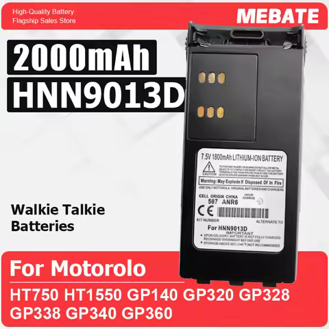 HNN9013D Walkie Talkie Battery 2000mAh 7.4V Li-ion Battery For Motorolo HT750 HT1550 GP140 GP320 GP3
