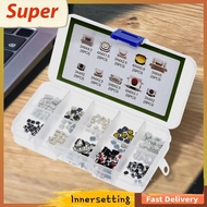 [innersetting.my] 250PCS/Box 10 Types Tablet Actile Push Button Switch Touch Switch Assortment Set