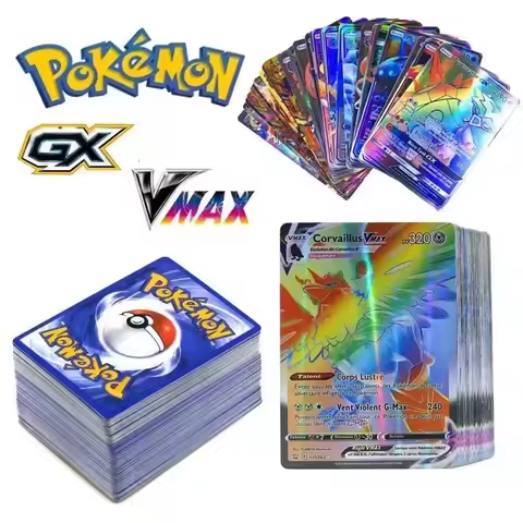 Pokemon V VMAX GX EX Cards Korean /English Version 60/100PCS Holographic Rare Flash Cards Set for Po