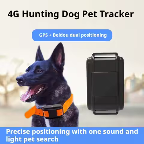 4G GPS Tracker for Hound Cow Sheep Dog - Waterproof Collar with Location Query, Track Query, Geo-fen