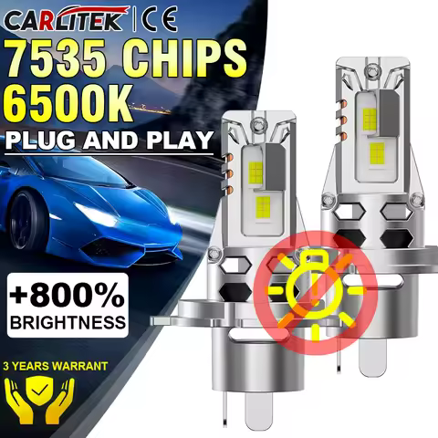H7 H4 Wireless LED Headlights Canbus No Error Turbo Fan Diode Auto Fog Lamps H4 H7 Plug And Play 1:1