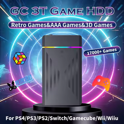 3TB Retro Gaming Hard Drive With 17000+ Games Launchbox/Retrobat/Playnite OS Game Disk for Win PC Fo