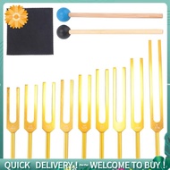 Tuning Forks Set 9Pcs 174/285/396/417/528/639/741/852/963Hz Tuning Fork, Sound Healing Tool Set for 