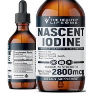 Nascent Iodine Supplement | 2800mcg | Potassium Iodide | Iodine Drops | 100% Vegan | Clear Color | L
