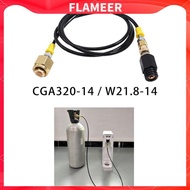 [FlameerMY] Stream Adapter Hose 60inch CGA320-14/W21.8-14 to -4 Sparkling Machine Maker Direct Conne