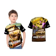 Children's Clothing T-Shirt Collaboration Game Free Fire X BTS Full Printing Custom