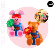 Wiggle Wiggle Big Figure Cute Car Air Freshener Types 2 (Flower Wiggle Bear/ Clover Bunny)
