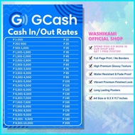ಓ ⚠ 〄 GCash Cash-in Cash-out Rates Signage & Poster