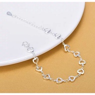 S925 silver heart bracelet❤S925银心形手链