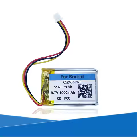 Original Replaces 1000mAh 852636PN2 Battery For ROCCAT SYN Pro Air Headset Batterie AKKU