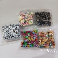Price per 100pcs Alphabet beads, alphabet beads, alphabet letter beads box / per pack of 100pcs