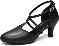 Modello-DS272Z Women's Latin Dance Shoes Salsa Tango Character Waltz Social Ballroom Dance Shoes, bl