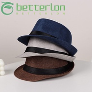BETTER-LONTIME Jazz Cap Soft Gangster Cap Felt Top Hats