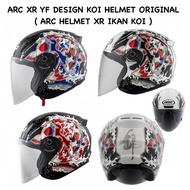 ARC XR YF DESIGN KOI OPEN FACE HELMET ORIGINAL (ARC HELMET XR IKAN KOI)