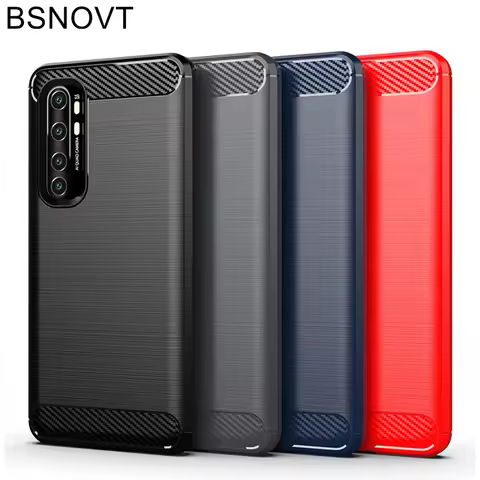 Shockproof Carbon Fiber Cover For Xiaomi Mi Note 10 Lite Case Mi Note 10 Lite 12 13T Pro Silicon Cas