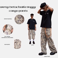 DC CLOTHING OFFICIAL ARMY DETACHABLE BAGGY CARGO PANTS