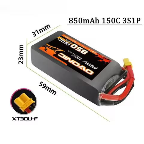 1pcs new OVONIC 150C 850mAh Lipo Battery 3S 4S 6S FPV Battery For RC FPV Airplane Quadcopter Helicop