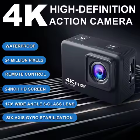 4K60FPS Action Camera 24MP WiFi 2.0" IPS LCD 170D 30m Waterproof Helmet Video Sport Anti-Shake Camer