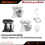 KitchenAid Classic Series 4.3L Tilt-Head Stand Mixer 5K45SSB (White, White Matte, Black Matte) - 5K4