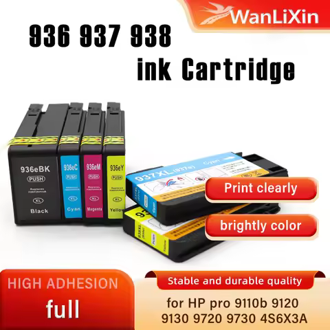 Suitable for daily use 936 937 938 ink cartridges，for HP Officejet pro 9110b 9120 9130 9720 9730 4S6
