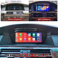 Great texture 8.8" Inch Android 14 Screen Auto Wireless Carplay for Bmw 5 3 Series E60 E61 E63 E90 E